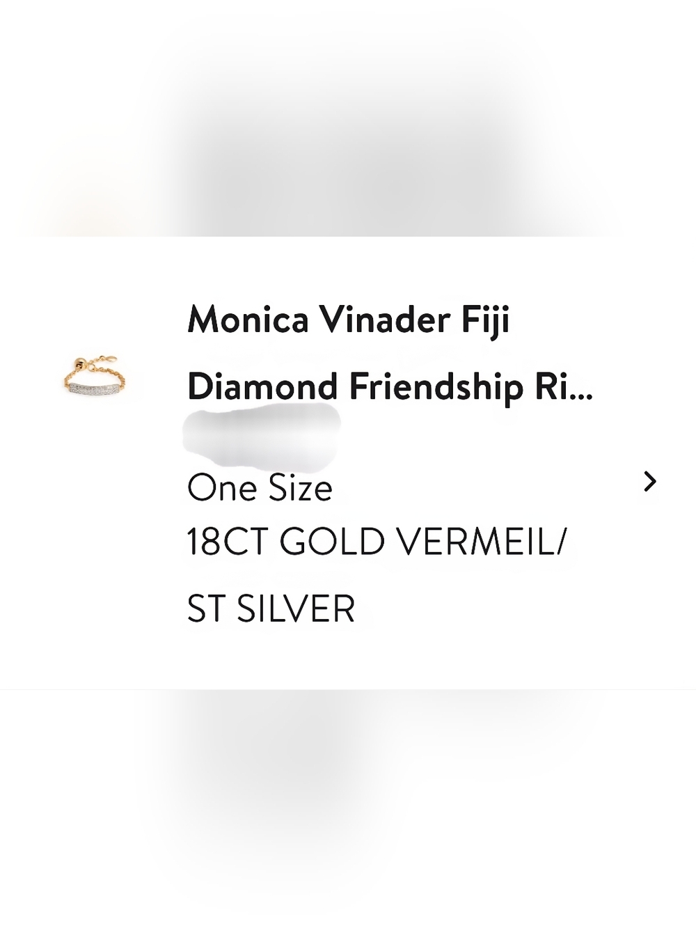 Monica Vinader Fiji Bar Adjustable Diamond Friendship Ring - Picture 12 of 12